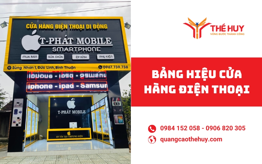 bảng hiệu cửa hàng điện thoại chuyên nghiệp