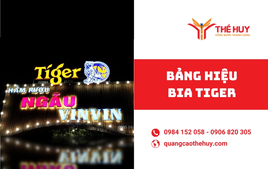 bảng hiệu bia tiger