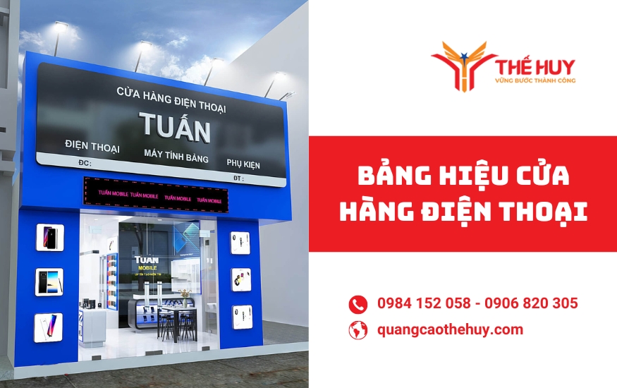 bảng hiệu cửa hàng điện thoại