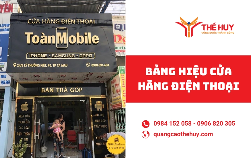 bảng hiệu cửa hàng điện thoại