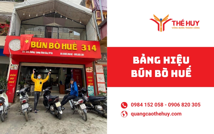 bảng hiệu bún bò