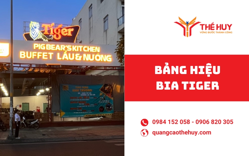 bảng hiệu bia tiger