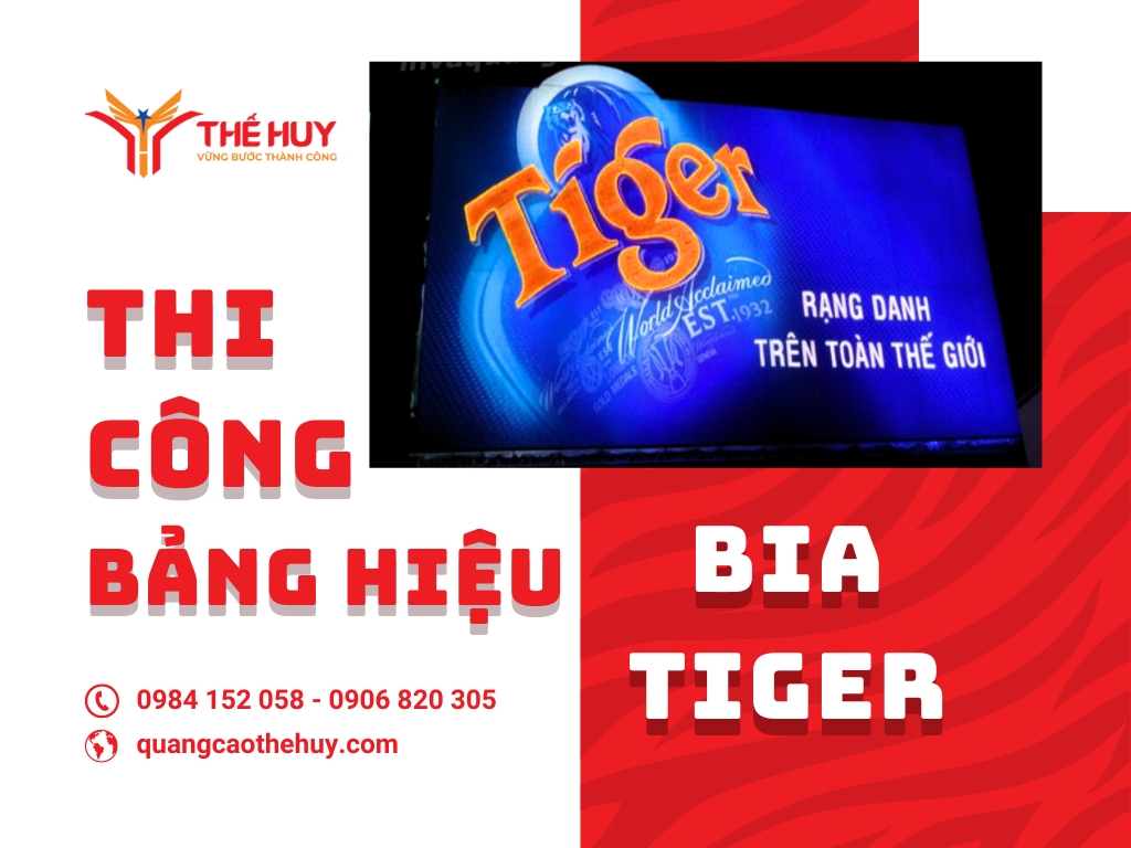 bảng hiệu bia tiger