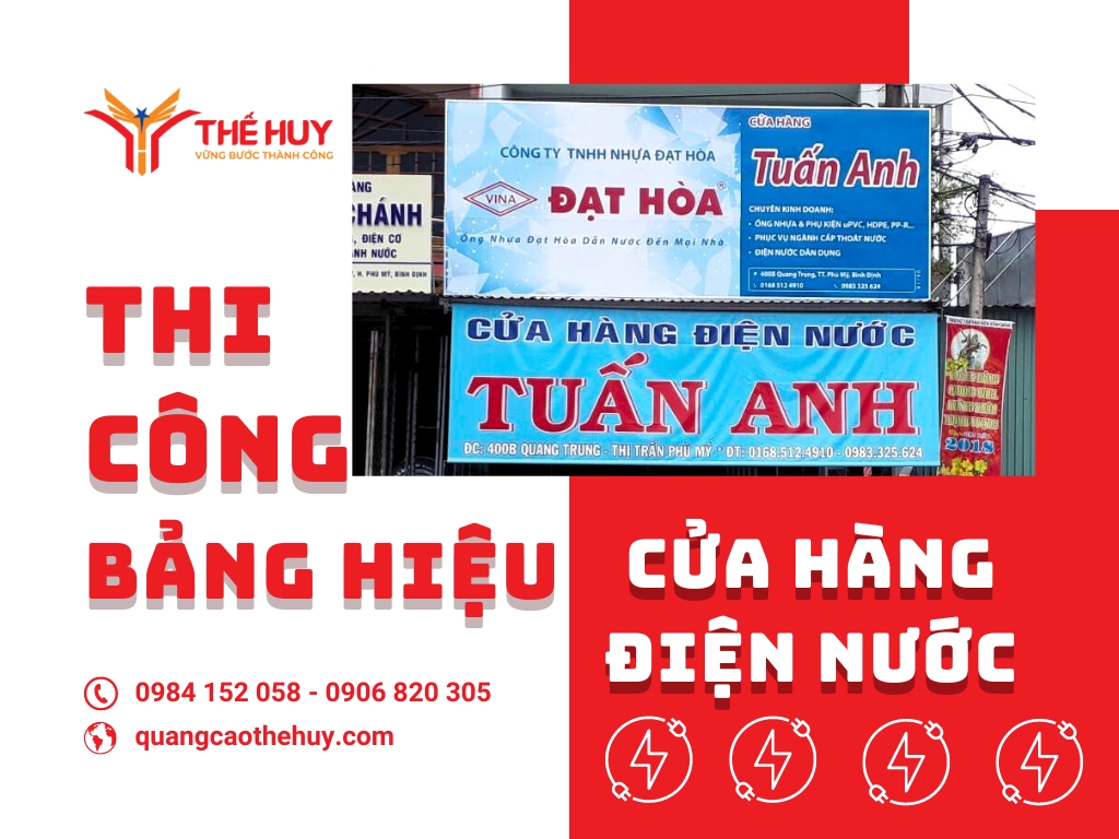 bảng hiệu điện nước